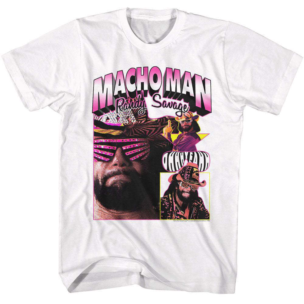 Macho Man Randy Savage Collage Wrestling Legend Retro Fan Gift Unisex T-Shirt